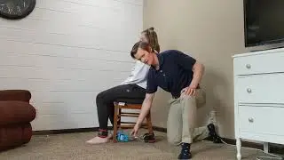 Measure knee extension strength with Crane scale