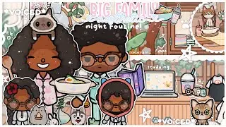 *AESTHETIC* Big Family Rainy Night Routine🫧🌧️|| *VOICED🎙️* || Toca Boca Roleplay 🌎🎀🌟