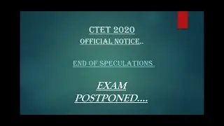 CTET 2020 - Exam postponed | Official Notice | Latest News |
