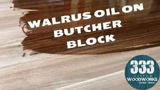 Applying Walrus Oil on Butcher Block