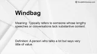 Windbag Meaning