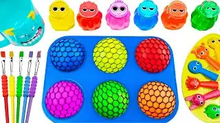 Satisfying Video l DIY How To Make Rainbow Cazy Glitter BIG SLIMES & Sprunki Balloon Time ASMR