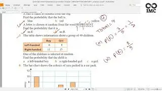 Exercise 44.1 (Probability) Full Solution | Cambridge O' Level Math (Hodder 2nd Ed) | Step-by-Step