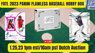 FOTL 2023 PANINI FLAWLESS BASEBALL HOBBY BOX DUTCH AUCTION LIVE