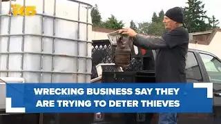 Wrecking business says they try to deter thieves by refusing catalytic converters