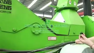 Heavy duty wood drum chipper with 184hp diesel engine to crush 350mm wood logs