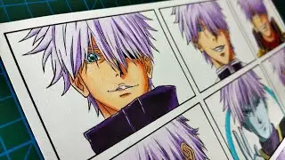 Drawing Gojo Satoru In Different Anime Styles | Jujutsu Kaisen [呪術廻戦]