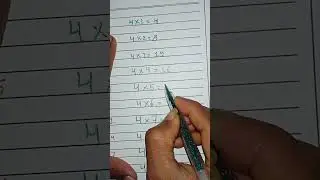 Learn 4 table 4&times;1=? 🤔😱🔢Part-1#table #learn#numbers#preschool#nursery#youtubeshorts#shortsfeed#shorts