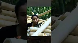 Building a Cozy Bamboo House to Survive in the Forest P.2/ Camping / DIY Wood / Decor home/ Wildlife