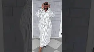 Black White Striped Maxi Dress