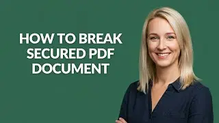 How to Break Secured Pdf Document - Julia'sTutorials