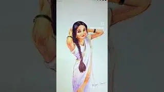 multicolored pen drawing #art #scketch #beautiful #indian