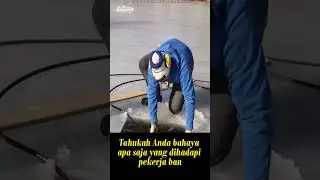 Tahukah Anda bahaya apa saja yang dihadapi pekerja perbaikan ban truk #youtube #knowledge #amazing #
