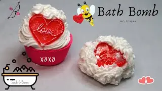 ❤️ Valentine Bath Bomb Cupcake (no sugar) ❤️