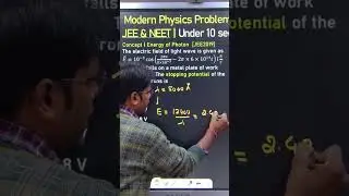 Modern physics problem in 10 sec by Rahul Sir JEE | NEET #neet2024 #jeephysics #jeemains2024 #study