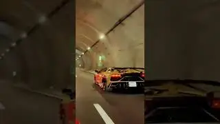 Lamborghini color oro gold en el t&uacute;nel ozan Official Barcelona #rap #hiphop #trap #musica #music