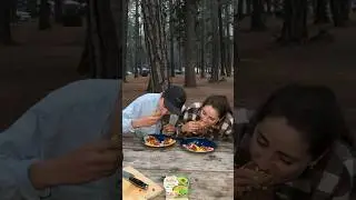 Dinner in Yosemite! 🏕️ One pot lentil tacos! #camping