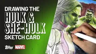 Topps Marvel Mint: UNBELIEVABLE Hulk & She-Hulk MARKER ART! Topps Sketch Card REVEALED!