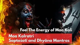🌑 MAA KALRATRI | Saptaśatī & Dhyāna Mantras | Fierce Form of Maa Durga | Protection & Meditation 🌑