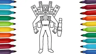 TITAN SPEAKER MAN COLORING PAGES SKIBIDI TOILET [Drawing]