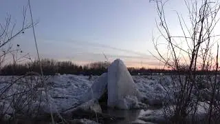 Frozen River Break Up 2020 - K'atl'odeeche First Nation Hay River