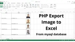 Php Export Image into Excel from database | Hindi