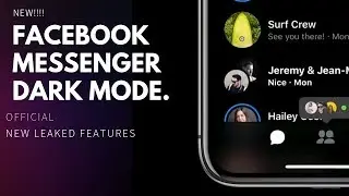 Facebook Messenger Dark Mode | 2018 | Nobel Davis