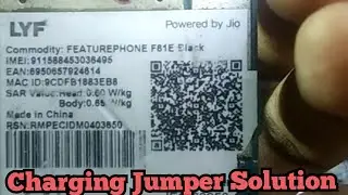 Jio F81e Charging Jumper Solution | jio f81e charging ways