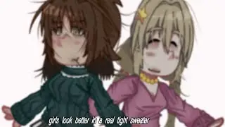 girls look better in a real tight sweater