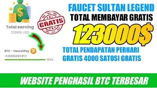 FAUCET LEGEND💰4000 SATOSI BTC PERHARI GRATIS NO REFF| WEB PENGHASIL CRYPTO | FAUCET LEGIT 2023