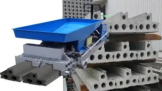 Double T shape precast wall panel extrusion machine making two lines of T-shaped wall panels