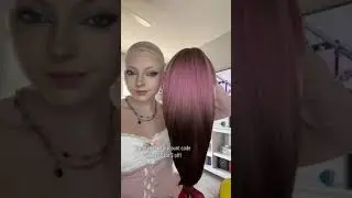egirl's style with a dust pink synthetic wig | UniWigs