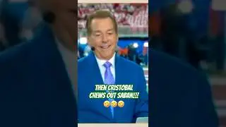 Nick Saban gets chewed out by Mario Cristobal!! 🤣🤣🤣 #trashtalk #collegegameday @espncfb