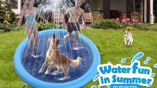 Peteast Splash Sprinkler Pad for Dogs l Amazon UK