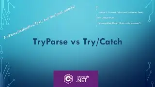 TryParse vs. Try/Catch in C#