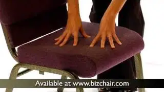 Hercules Series 18.5-inch Wide Plum Stacking Church Chair (FD-CH02185-GV-005-EMB-GG)