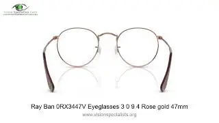 Ray Ban 0RX3447V Eyeglasses 3 0 9 4 Rose gold 47mm