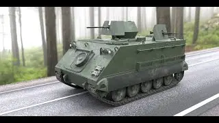 M113 armored personnel carrier Blender 3d Model by Awei Jiang