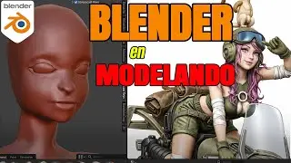 SCULPIENDO  Y MODELANDO EN  Blender EN VIVO | Modelado 3D Profesional Paso a Paso  en espa&ntilde;ol