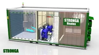 Stronga Heatex | Biomassetrocknung W&auml;rmetauscher | 3D Animation