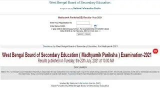 West Bengal Examination Results 2021 // WBBSE #Result 2021 Class 10th, 12th // wbresults.nic.in
