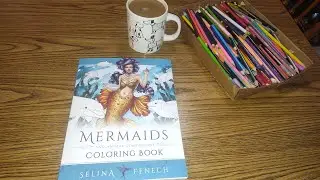 let's color another Selina Fenech mermaid page!