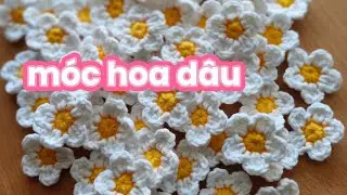 M&oacute;c hoa d&acirc;u, m&oacute;c hoa len đơn giản _ how to crochet flowers