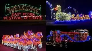 East Peoria Festival of Lights Winter Wonderland drive-thru 2020 || Christmas Light || Auxi&rsquo;zone ||
