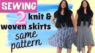 Sewing woven patterns with knits?! 2 Cantebury Skirts (Style Arc). Woven & knit versions. Winner?