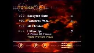 Channel Nine Perth - Lineup and Ident (11.6.2000)