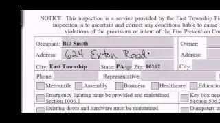 Fire Inspection Form by Allegiance Technology