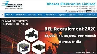 BEL Jobs 2020 | 50,000 per month | Bharat Electronics Limited |