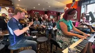 Tall ships, lounge bar, Lerwick 2023.
