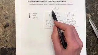 Identify the type of conic from its polar equation